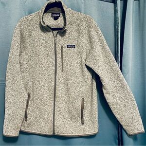 Patagonia Men’s Heathered Light Gray Full-Zip Fleece Jacket